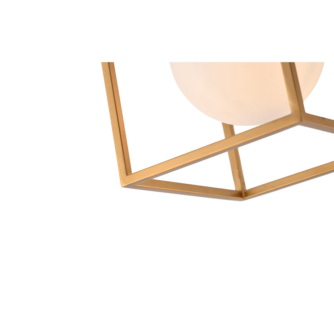 Semi Flush Mount In Brass Finish