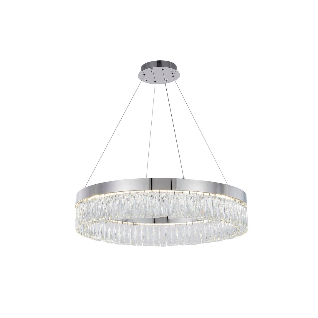 Led Chandelier In Chrome Finish
