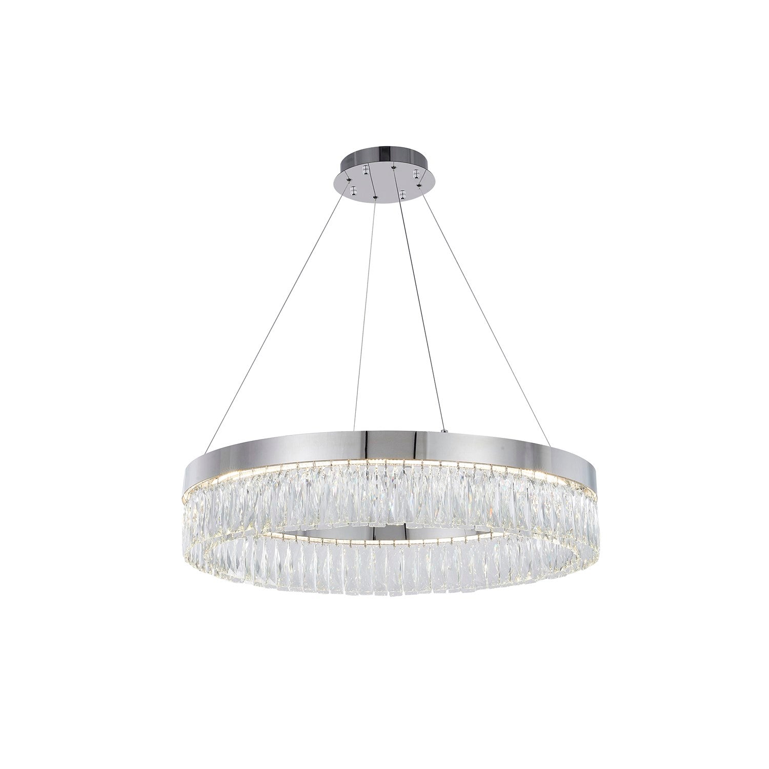 Led Chandelier In Chrome Finish