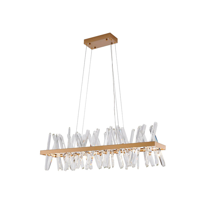 Led Chandelier In Gold Finish by Bethel