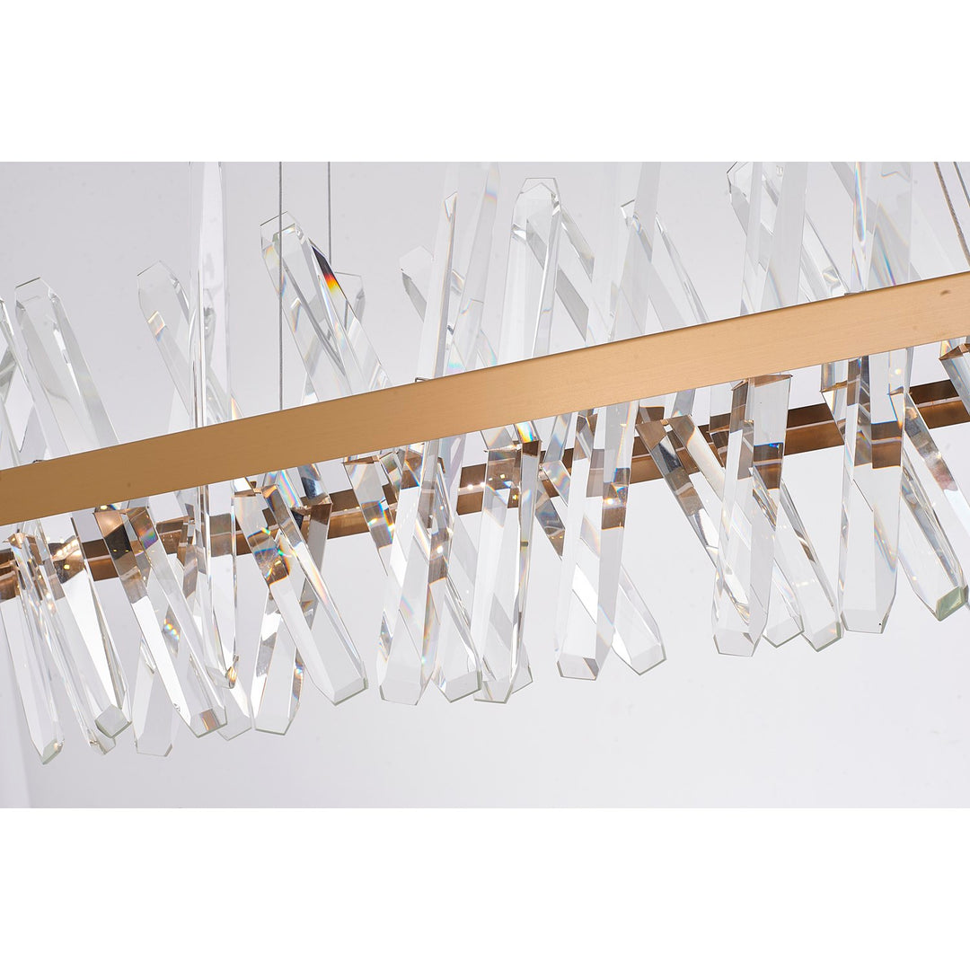 Led Chandelier In Gold Finish