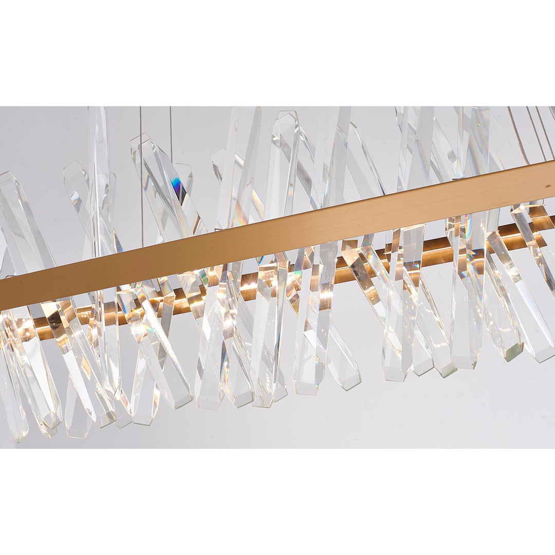 Led Chandelier In Gold Finish
