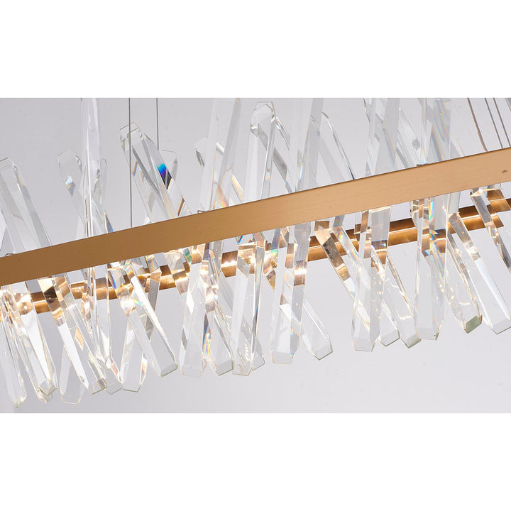 Led Chandelier In Gold Finish