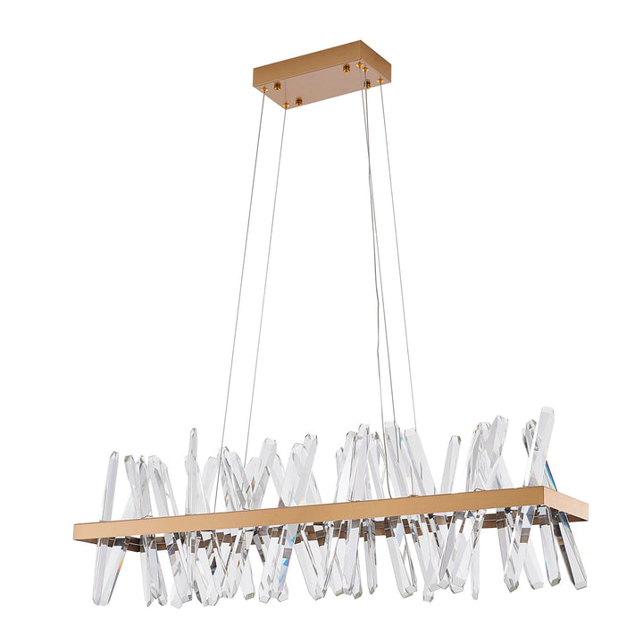 Led Chandelier In Gold Finish