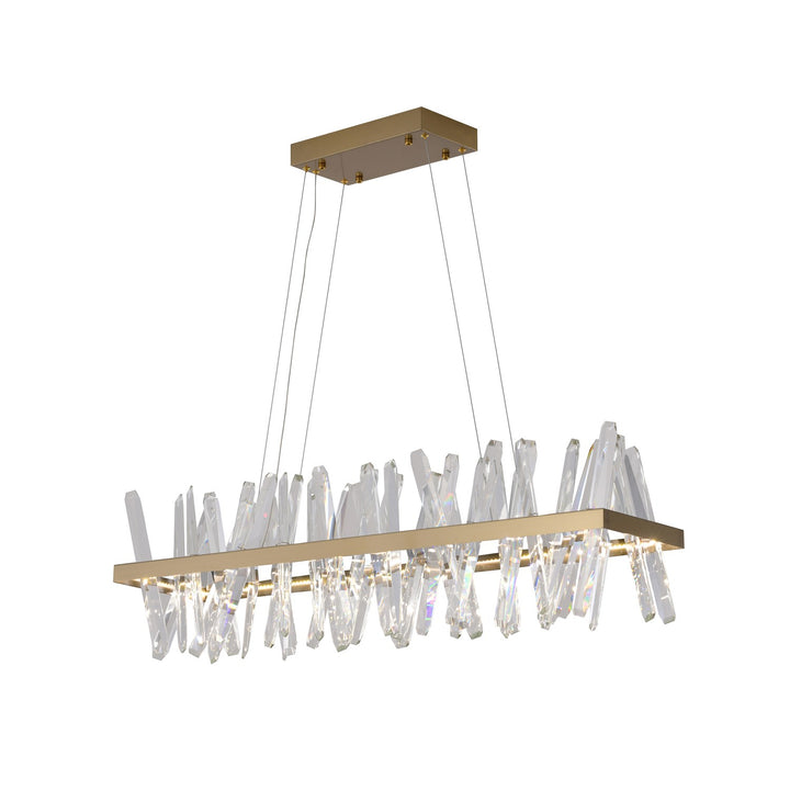Led Chandelier In Gold Finish by Bethel