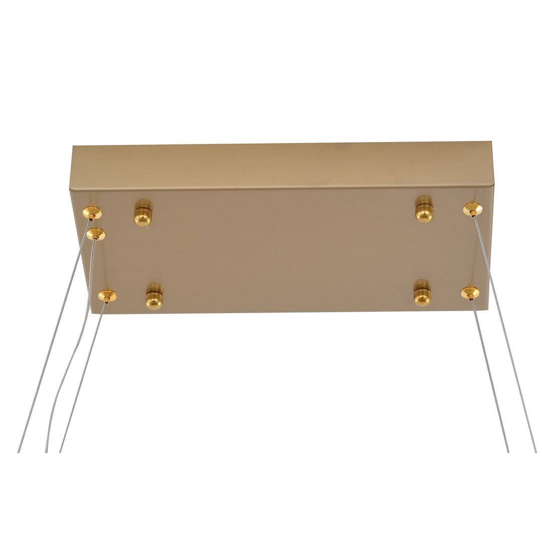 Led Chandelier In Gold Finish