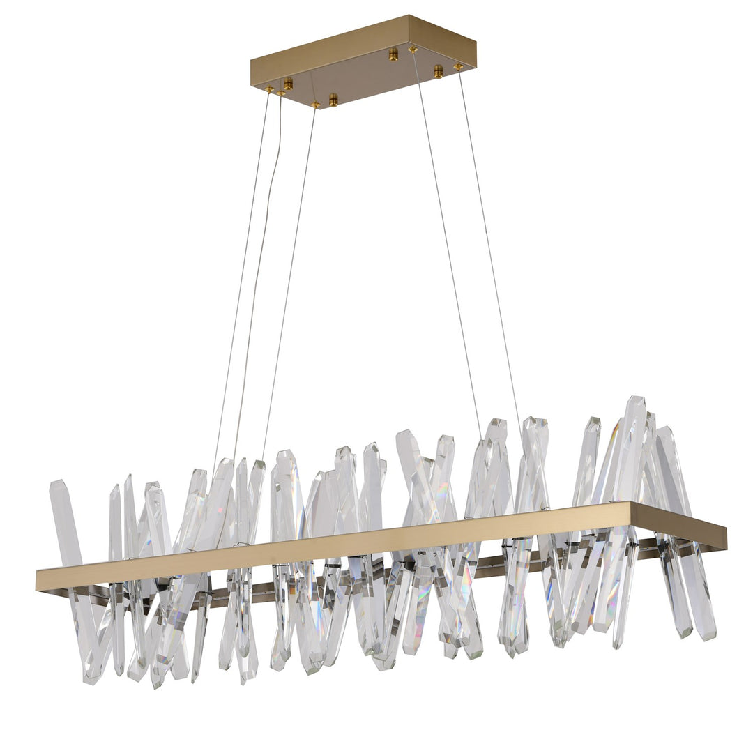 Led Chandelier In Gold Finish