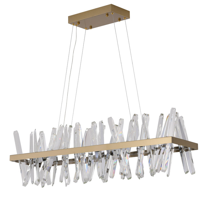 Led Chandelier In Gold Finish