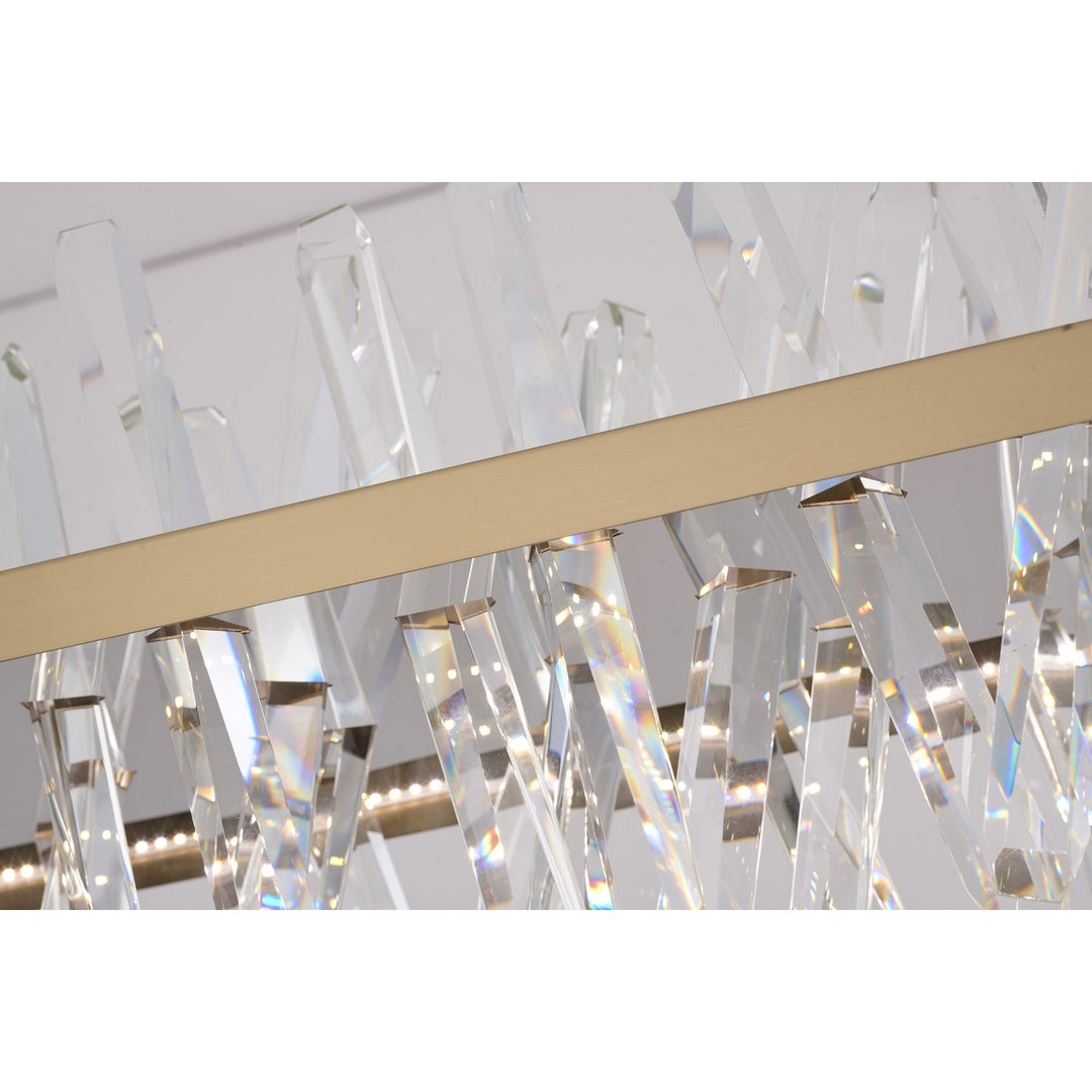 Led Chandelier In Gold Finish