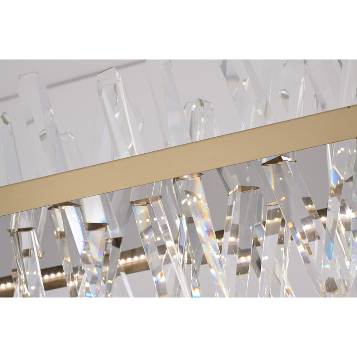 Led Chandelier In Gold Finish