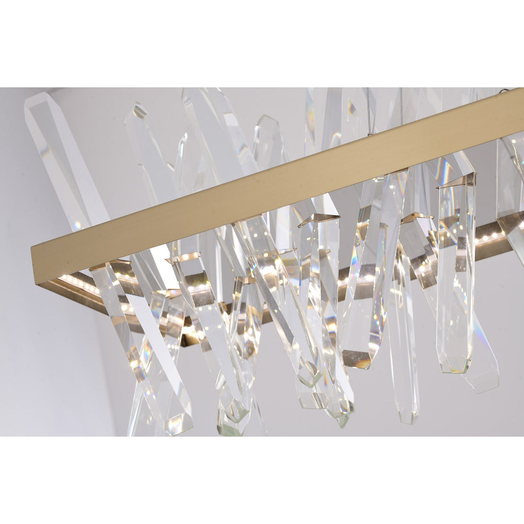 Led Chandelier In Gold Finish