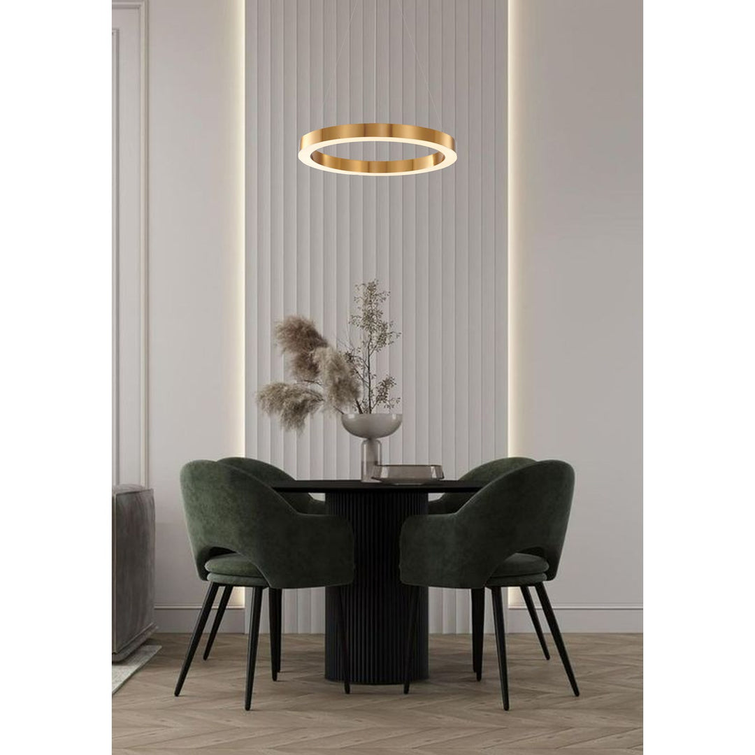 Led Chandelier In Gold Finish by Bethel