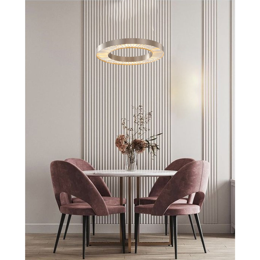 Led Chandelier In Gold Finish by Bethel