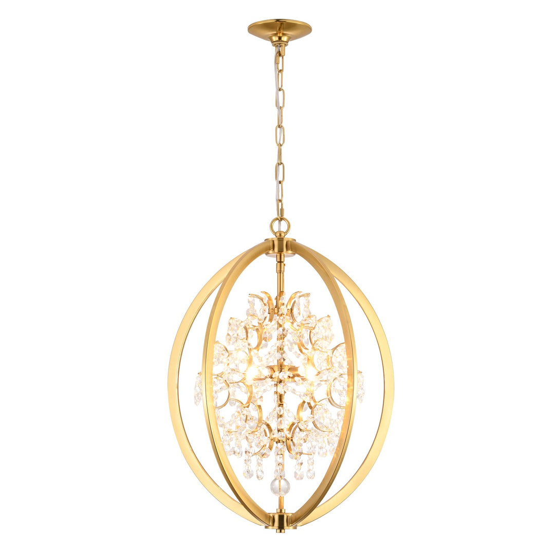 Chandelier In Antique Brass Finish by Bethel