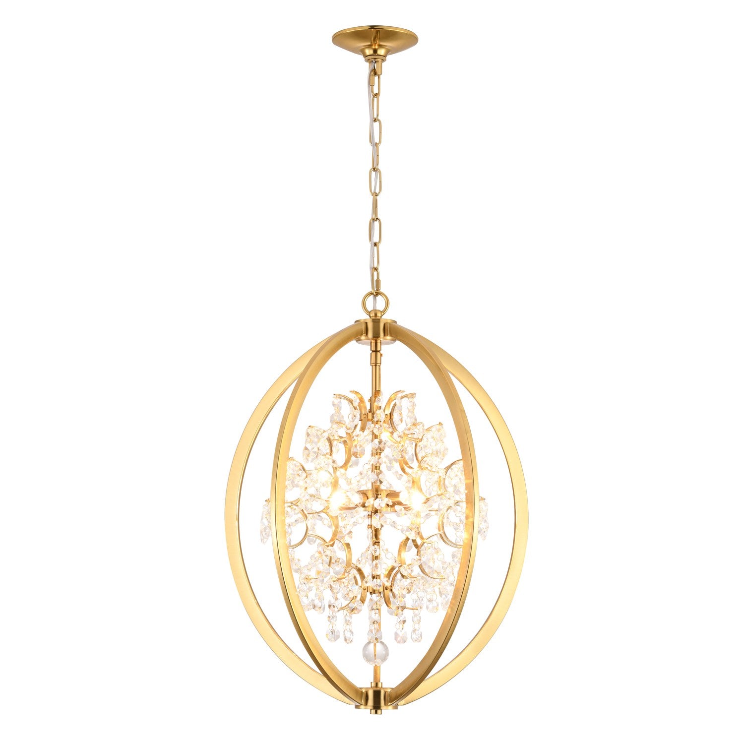 Chandelier In Antique Brass Finish by Bethel