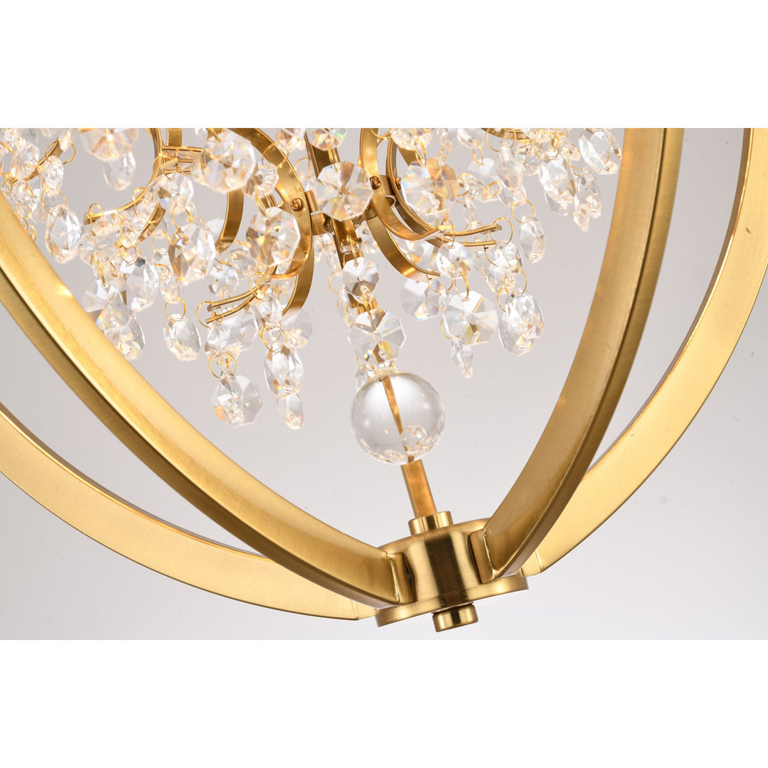 Chandelier In Antique Brass Finish