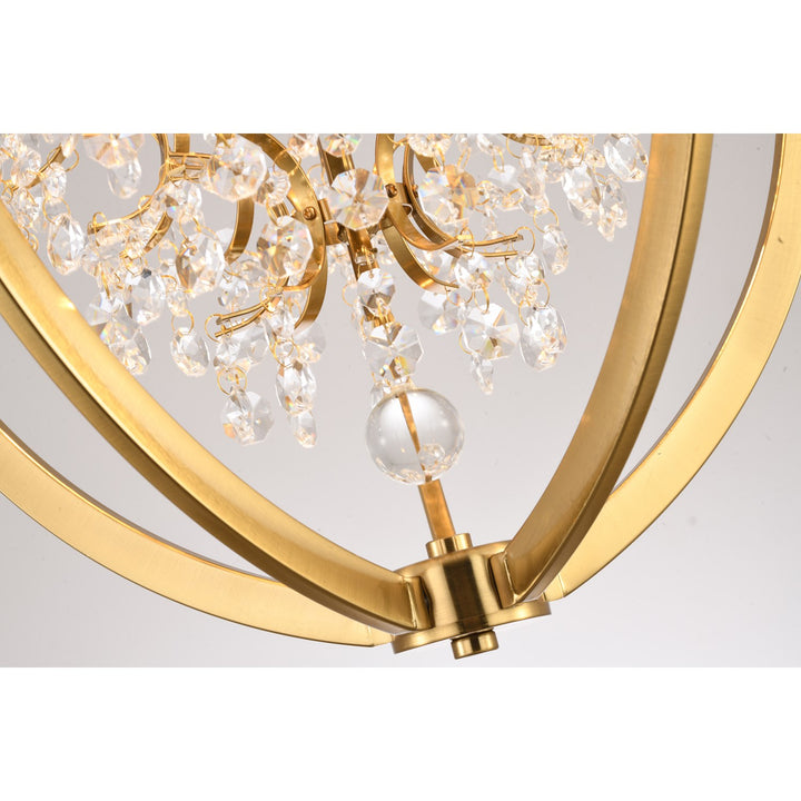Chandelier In Antique Brass Finish