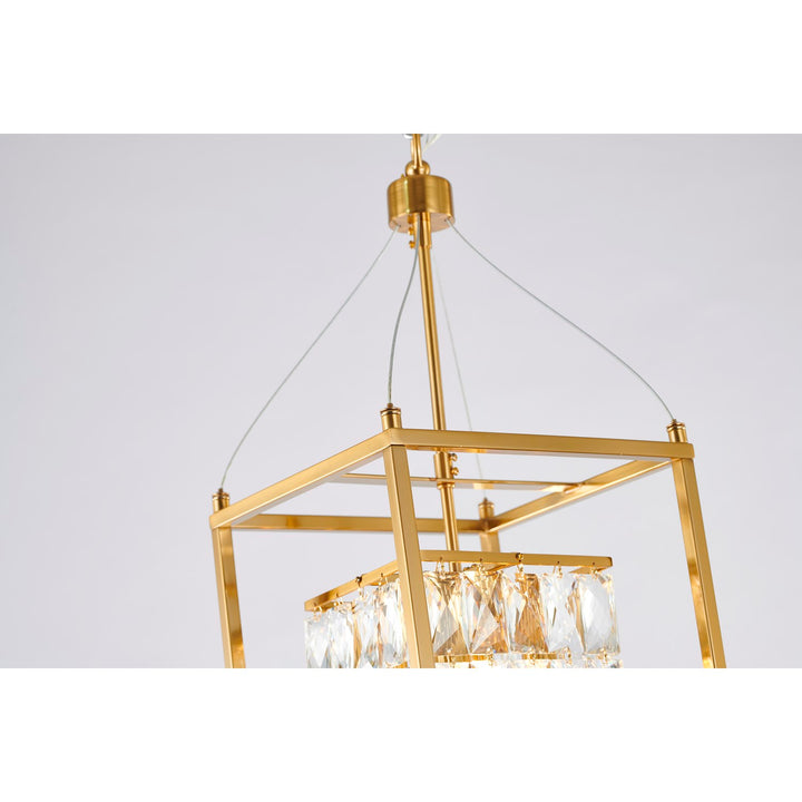 Chandelier In Antique Brass Finish