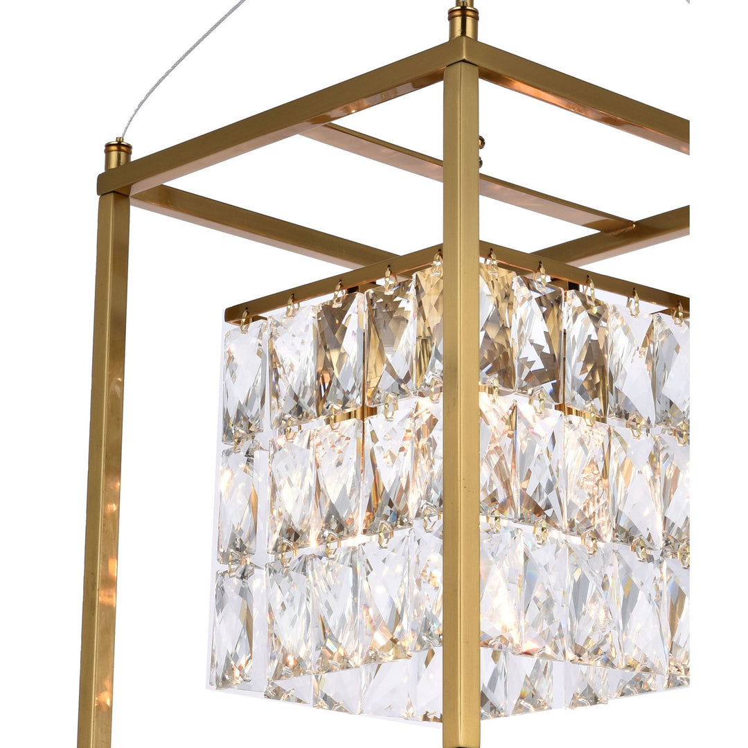 Chandelier In Antique Brass Finish