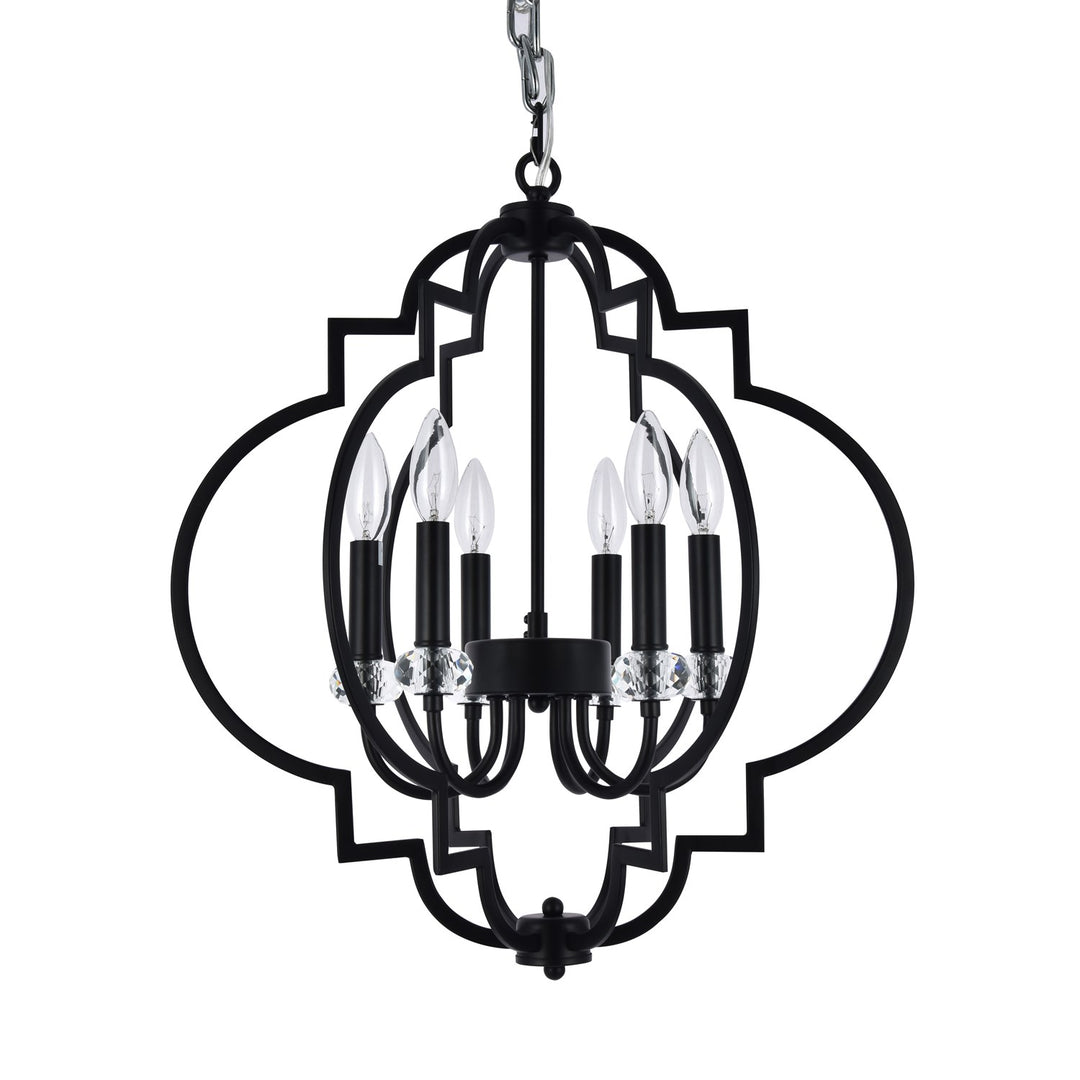 Chandelier In Black Finish