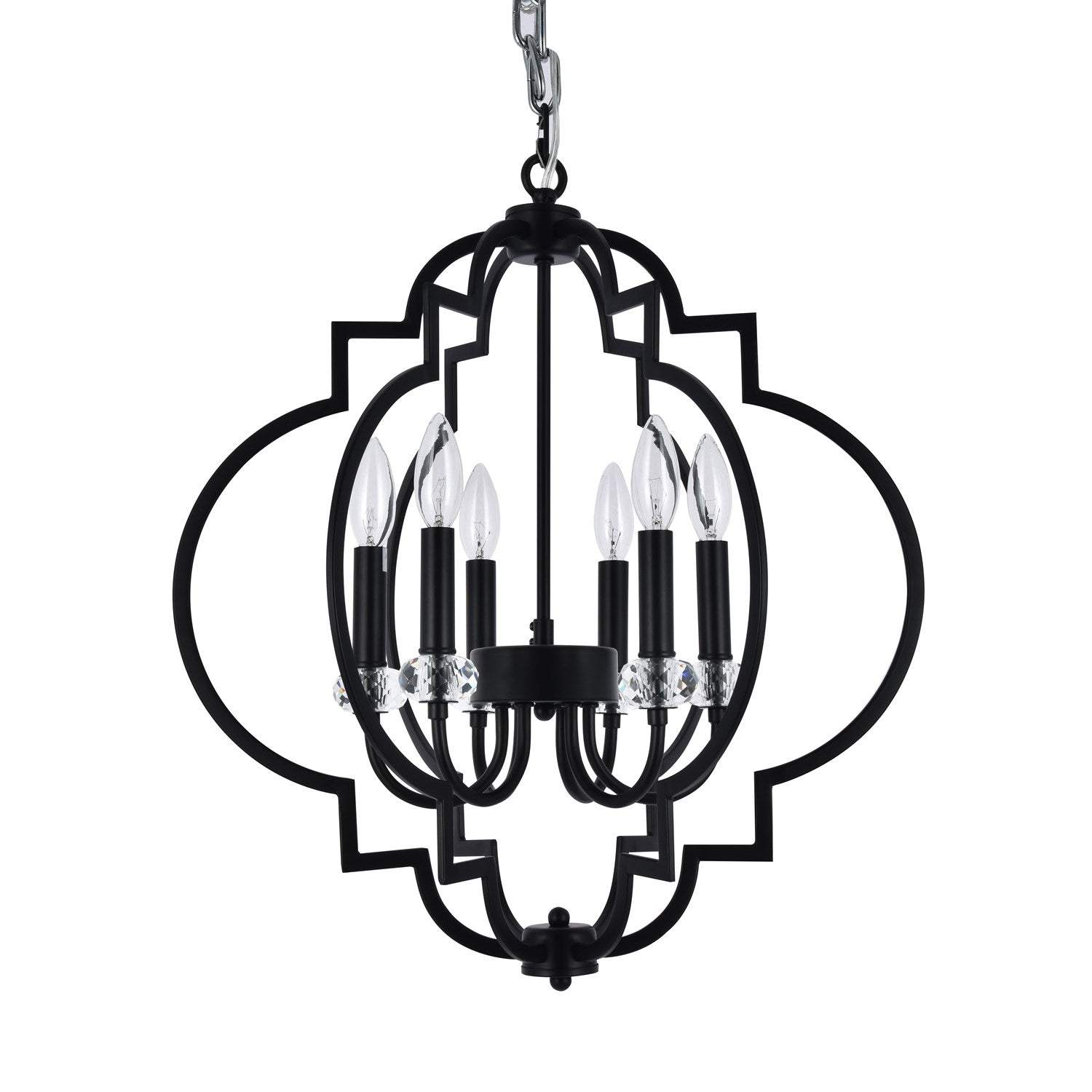 Chandelier In Black Finish