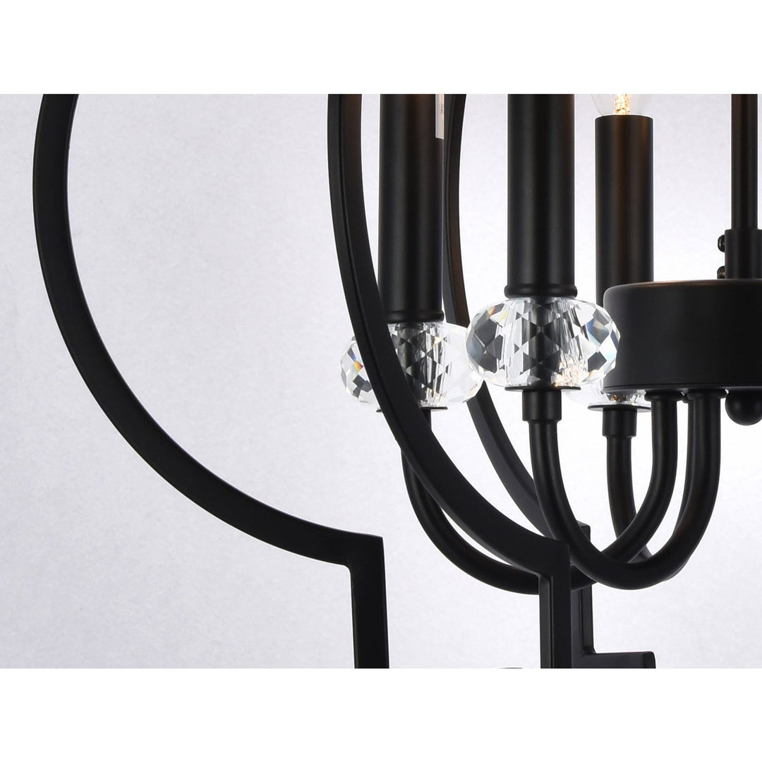 Chandelier In Black Finish