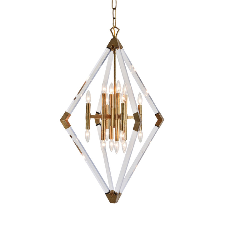 Chandelier In Antique Gold Finish by Bethel