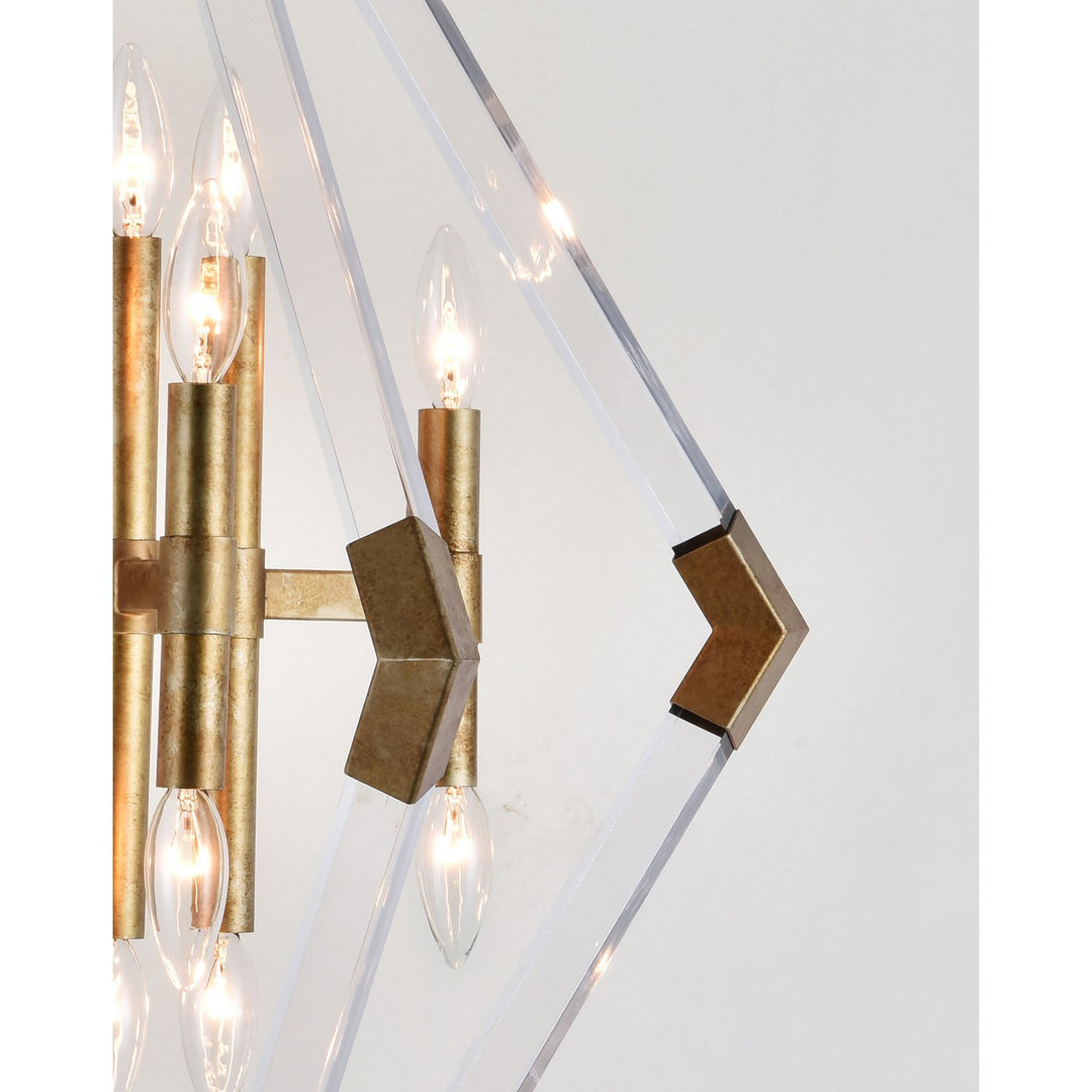 Chandelier In Antique Gold Finish