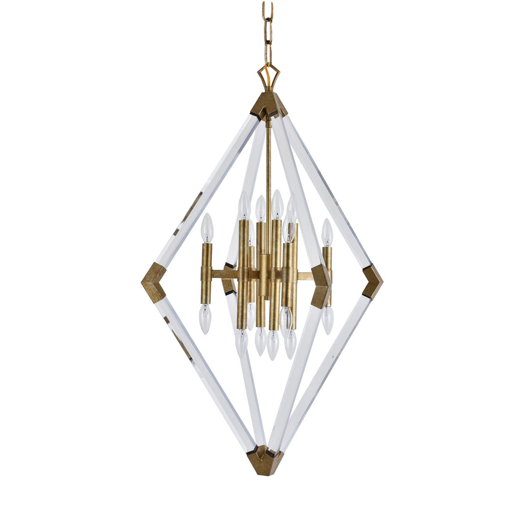 Chandelier In Antique Gold Finish