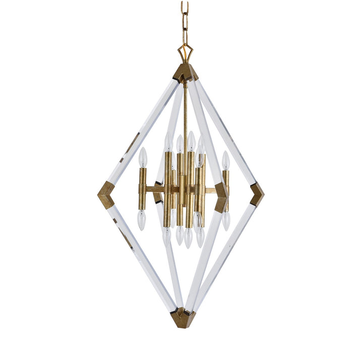 Chandelier In Antique Gold Finish