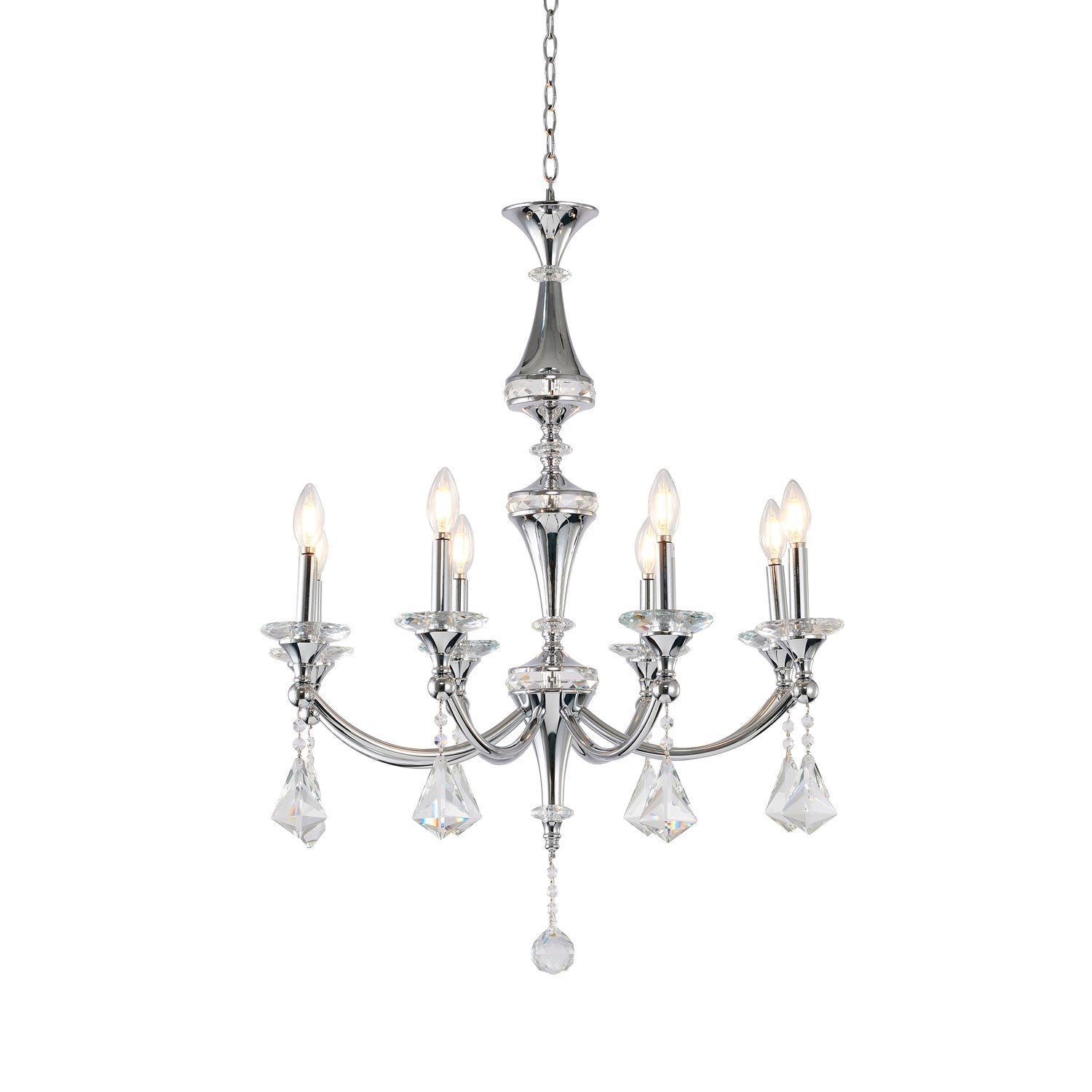 Chandelier In Chrome Finish by Bethel