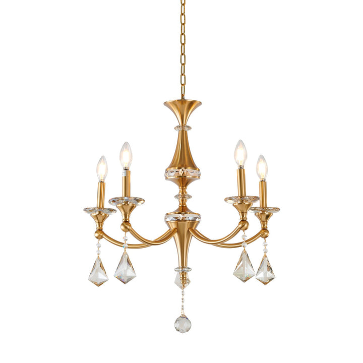 Chandelier In Stain Brass Finish by Bethel