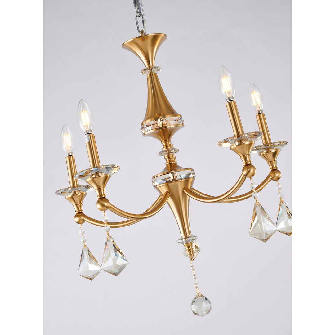 Chandelier In Stain Brass Finish
