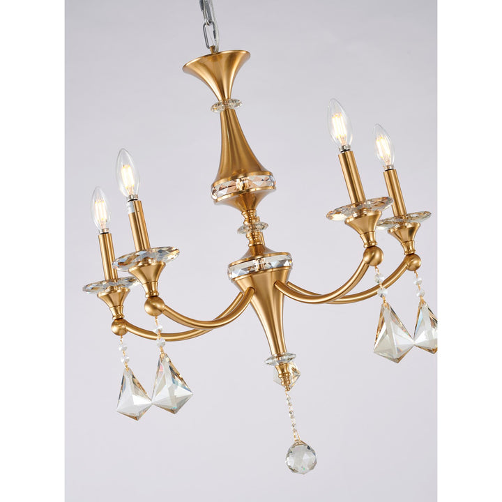 Chandelier In Stain Brass Finish