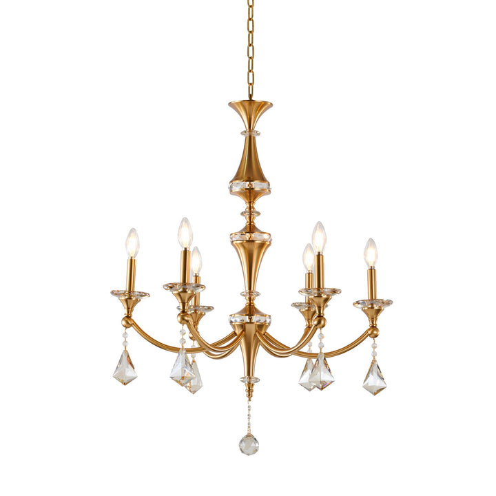Chandelier In Stain Brass Finish by Bethel