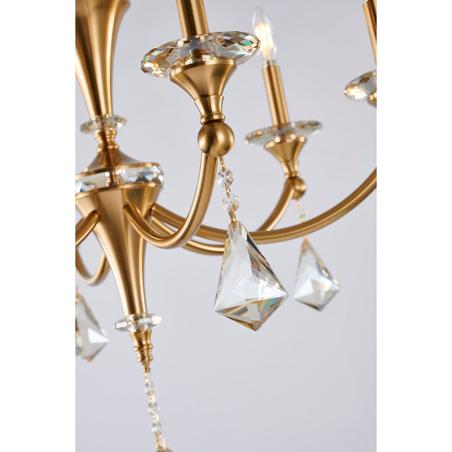 Chandelier In Stain Brass Finish