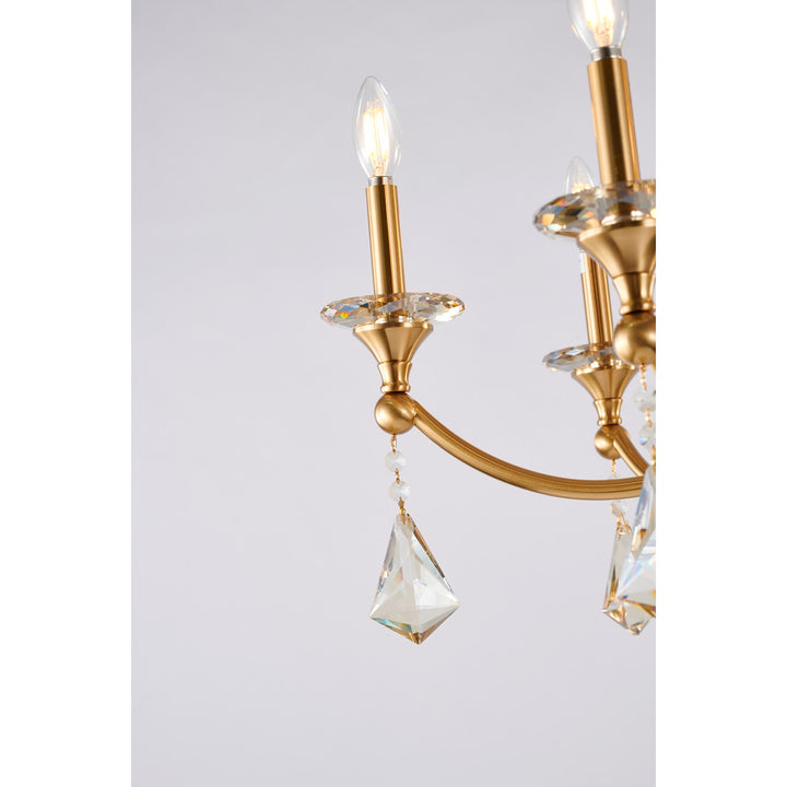 Chandelier In Stain Brass Finish
