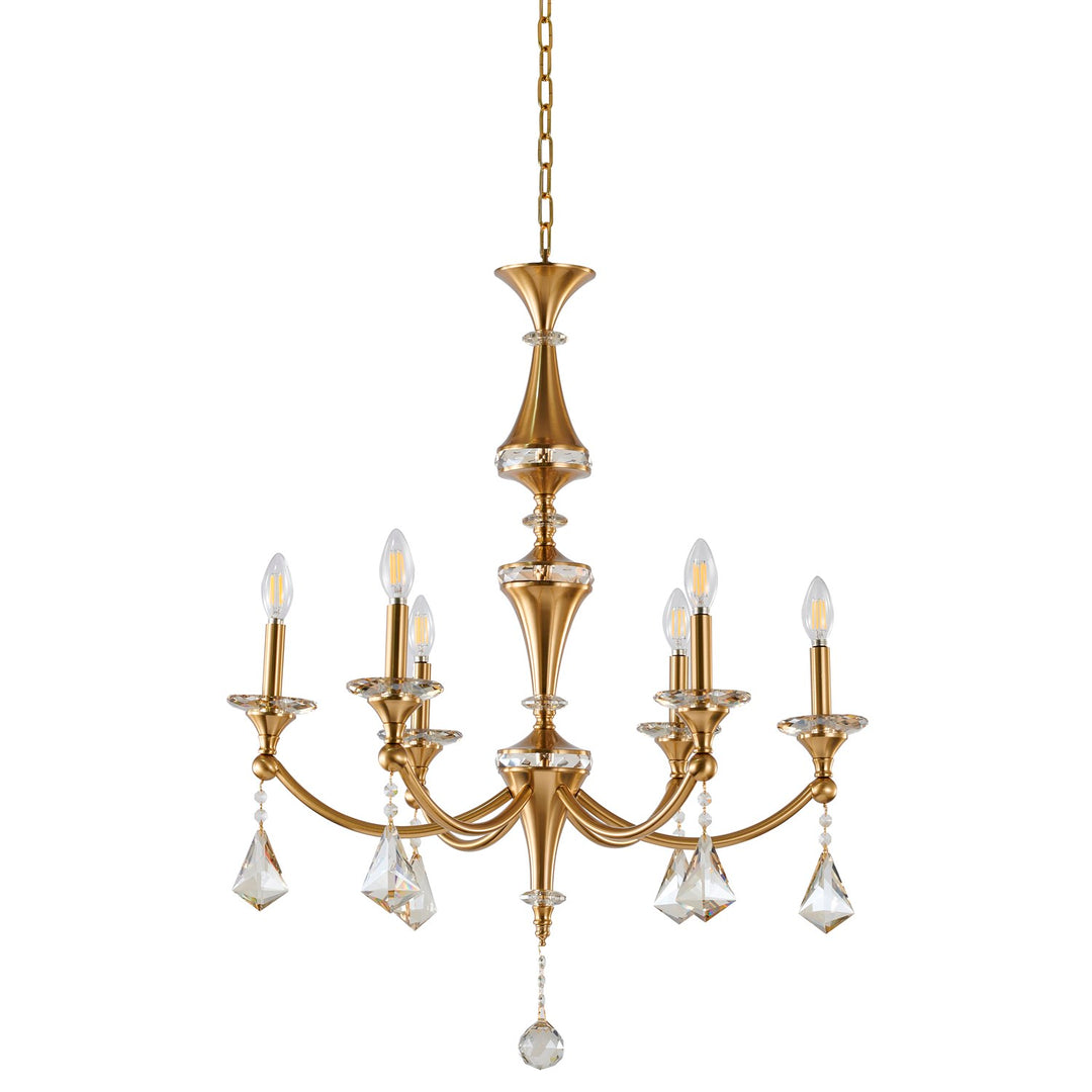 Chandelier In Stain Brass Finish