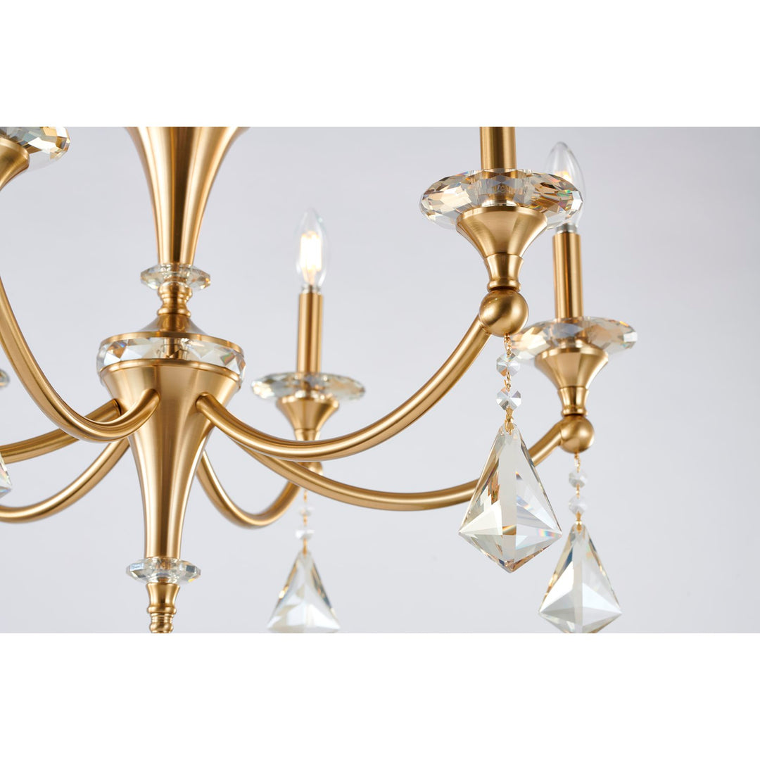 Chandelier In Stain Brass Finish