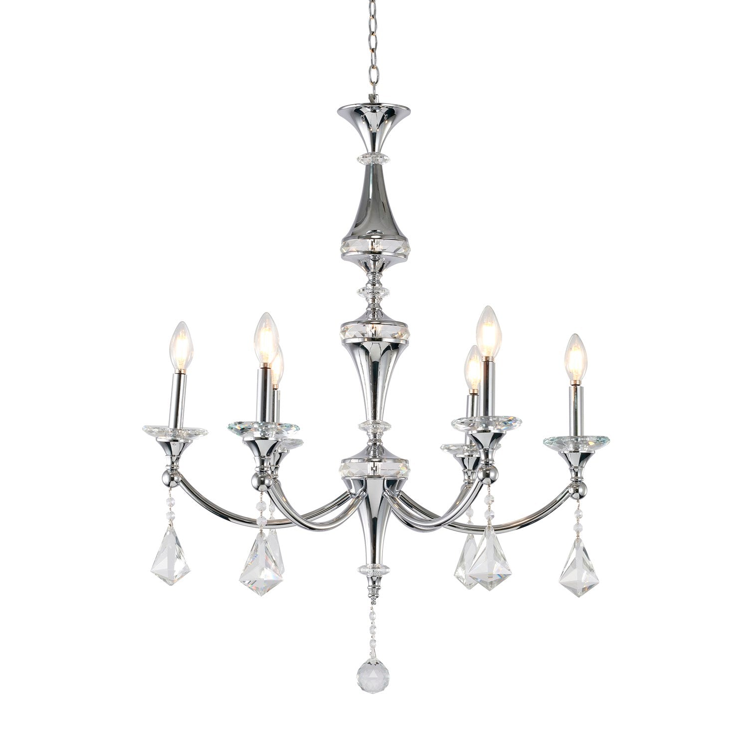 Chandelier In Chrome Finish by Bethel
