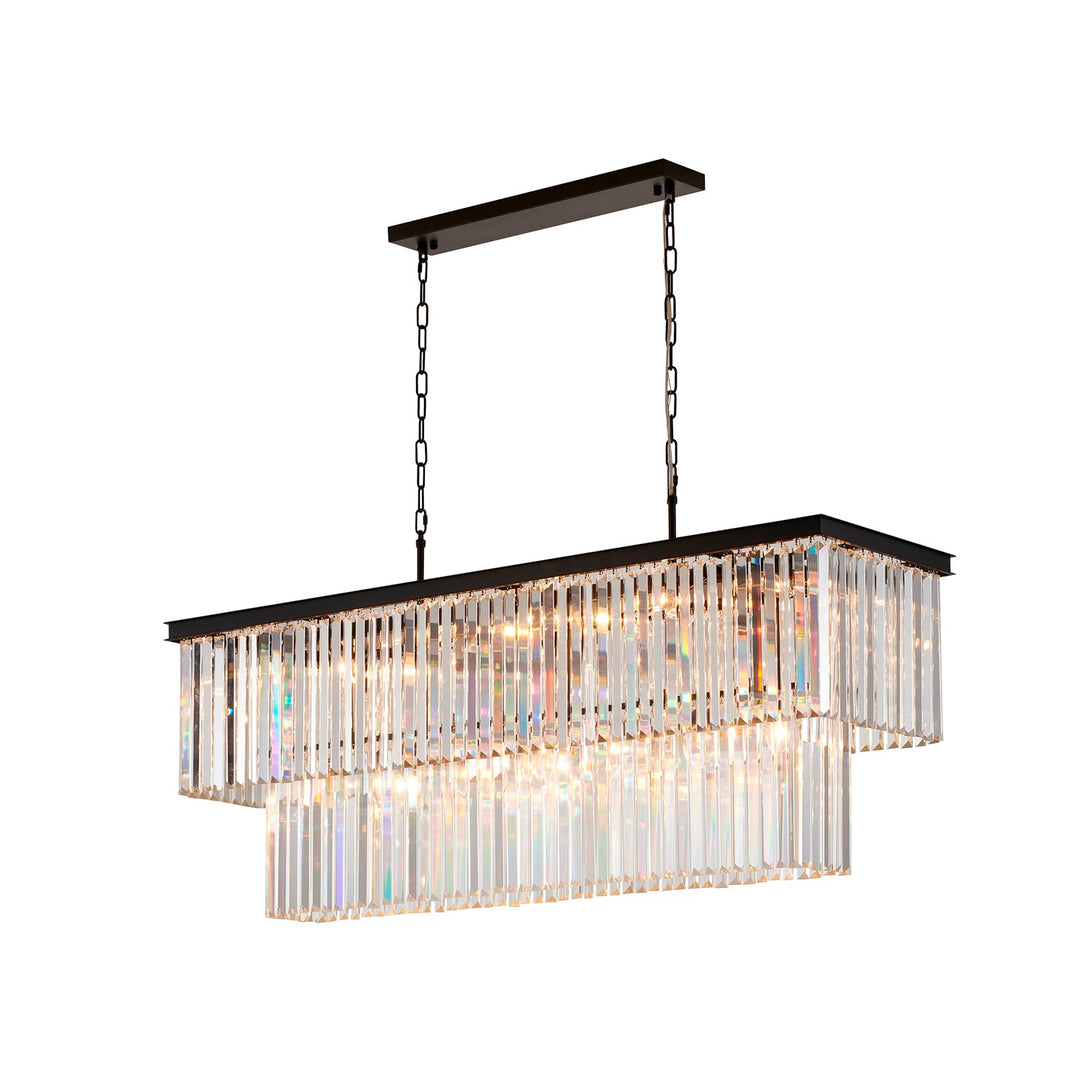 Chandelier In Black Finish by Bethel