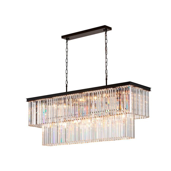 Chandelier In Black Finish by Bethel