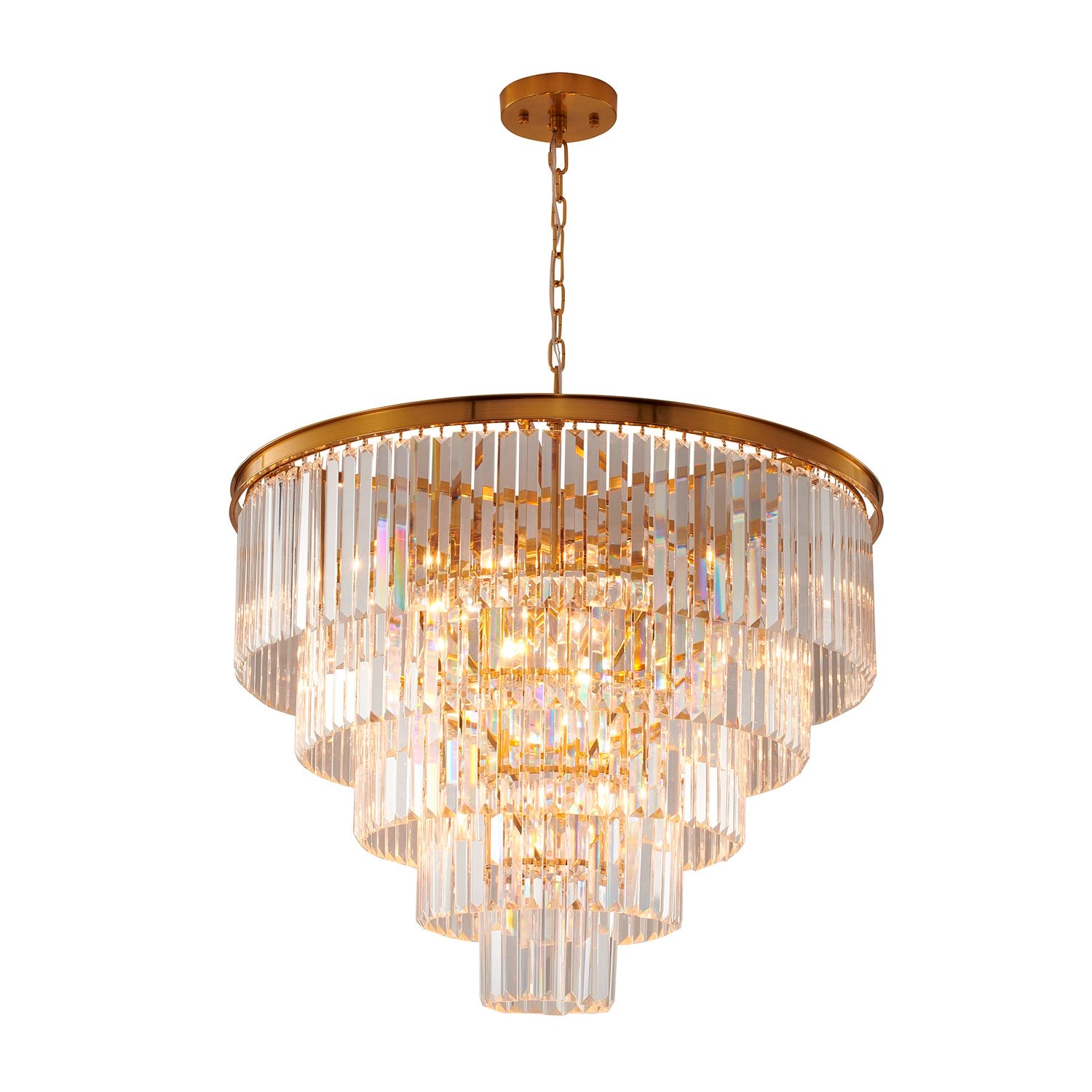 Chandelier In Gold Finish by Bethel
