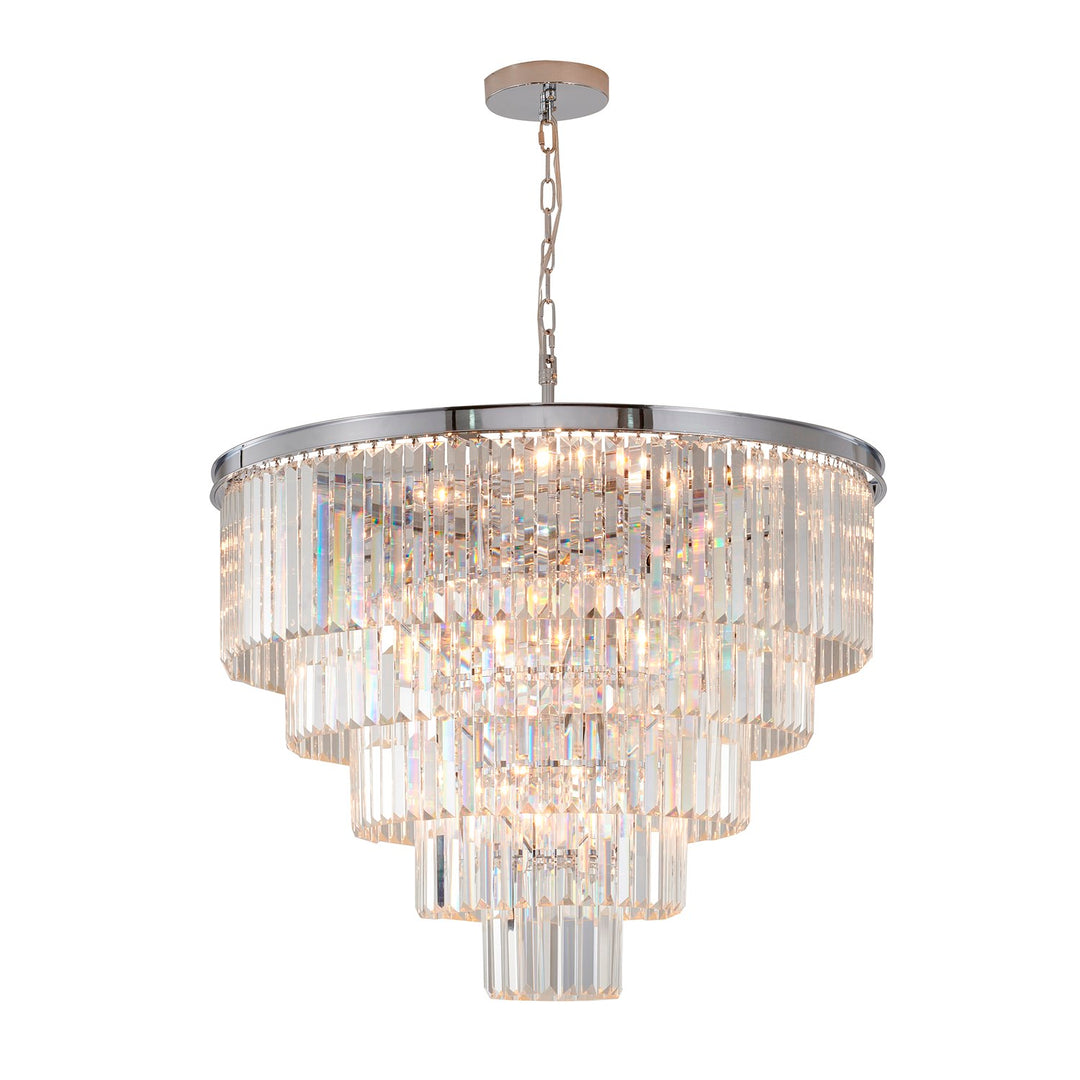 Chandelier In Chrome Finish by Bethel