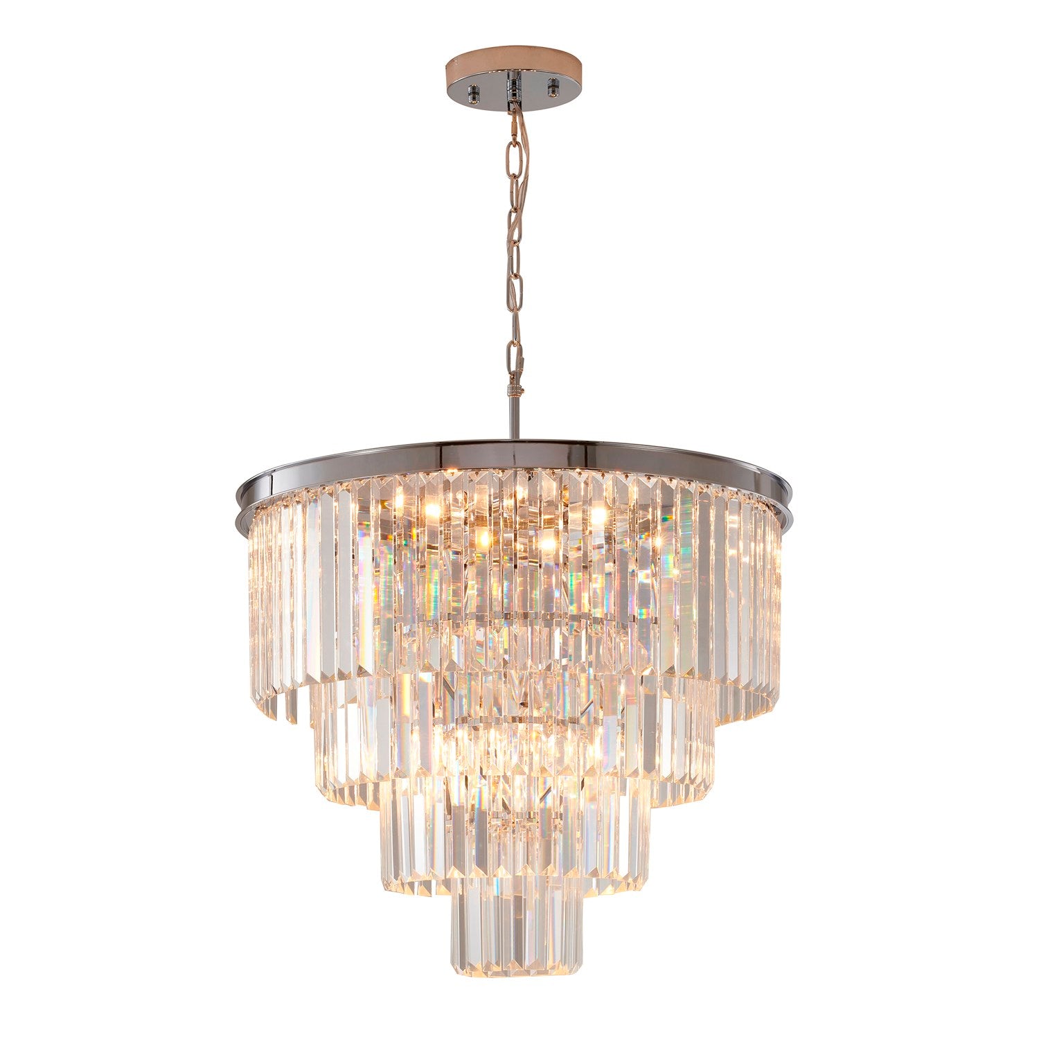 Chandelier In Chrome Finish by Bethel