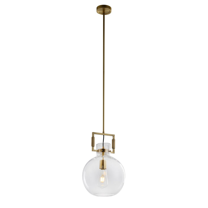 Single Pendant Lighting In Brass Finish by Bethel