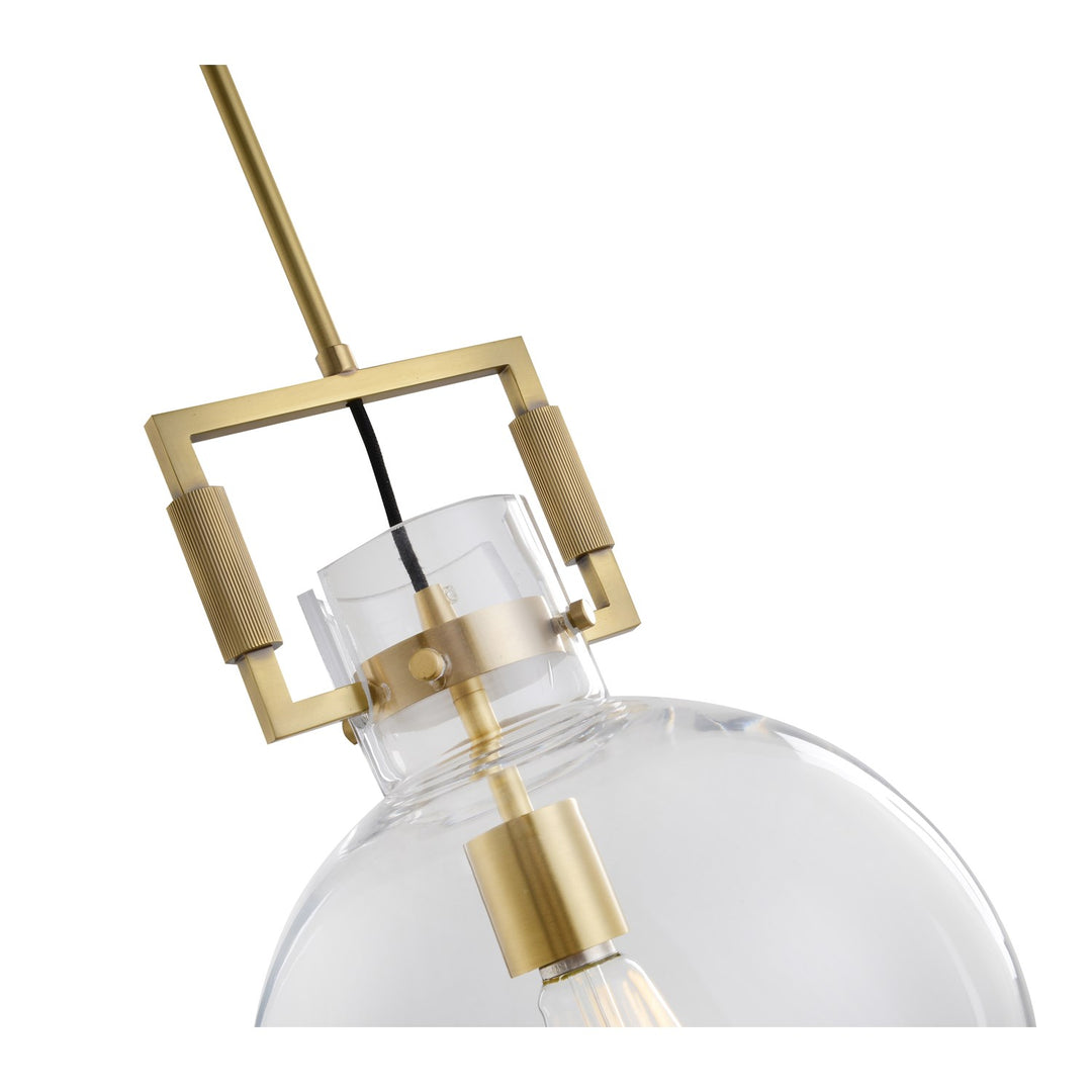 Single Pendant Lighting In Brass Finish