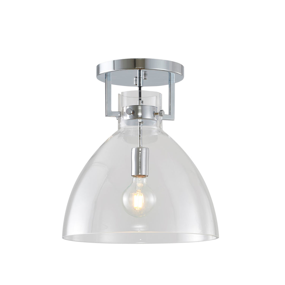 Semi Flush Mount In Chrome Finish by Bethel