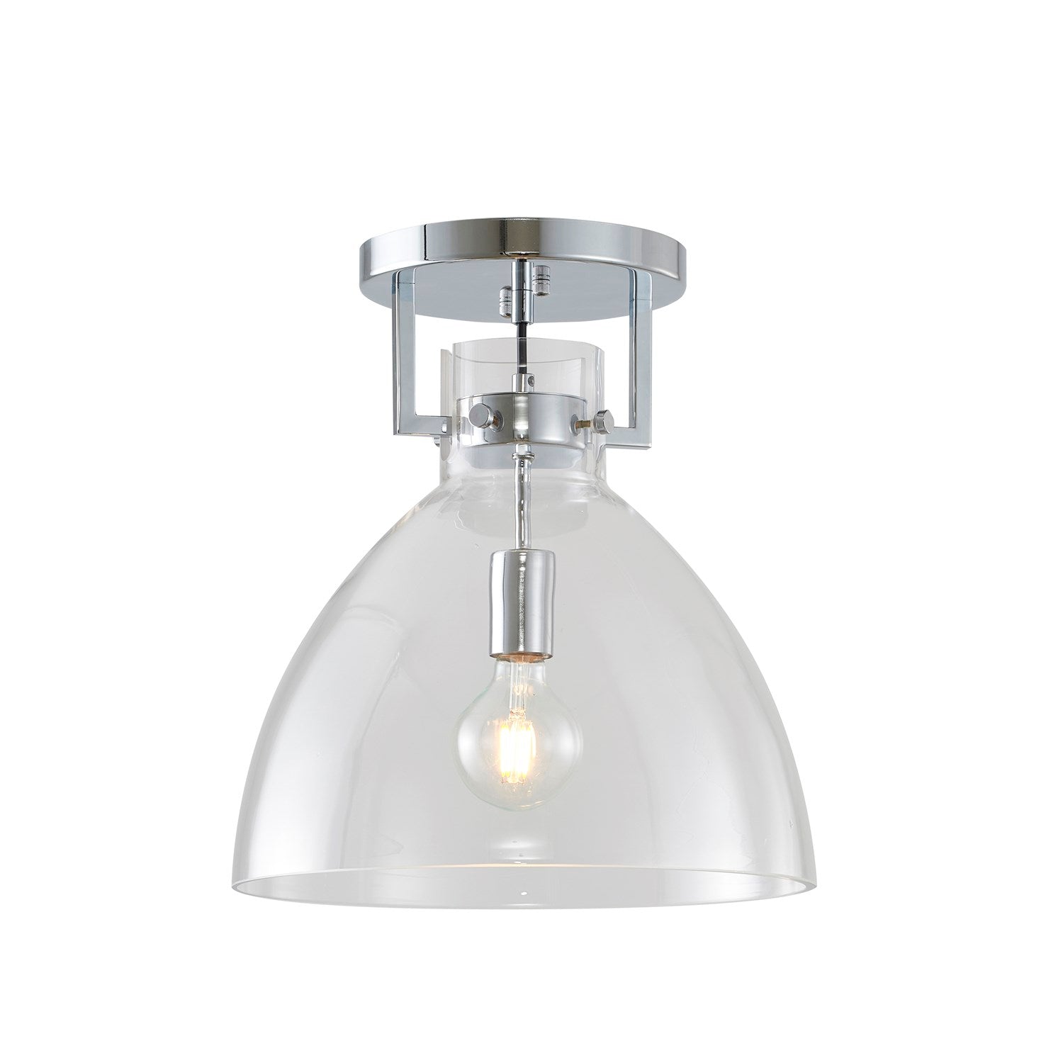 Semi Flush Mount In Chrome Finish by Bethel