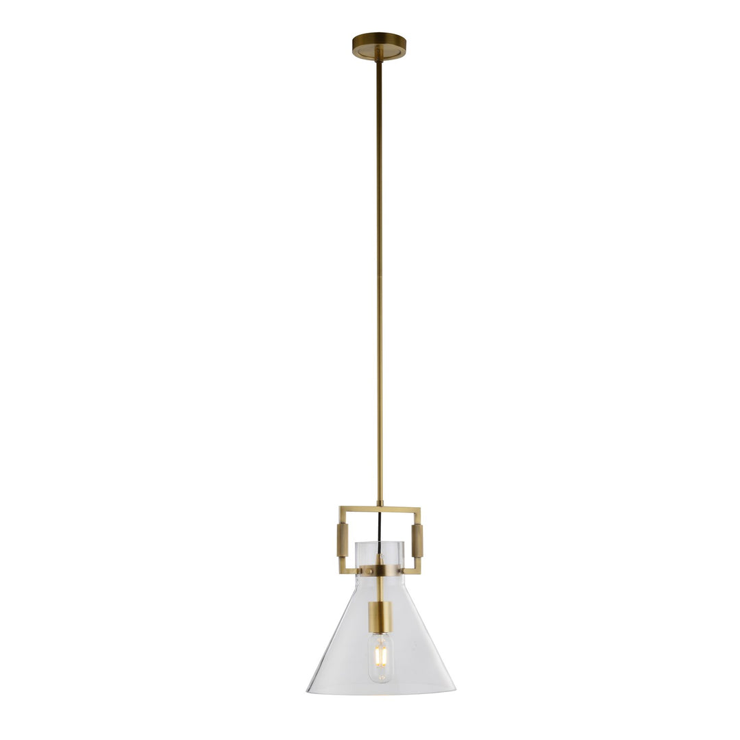 Single Pendant Lighting In Brass Finish by Bethel